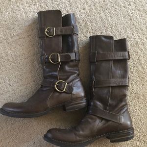 Fiorentini-Baker boots. Dk brown, supple leather.